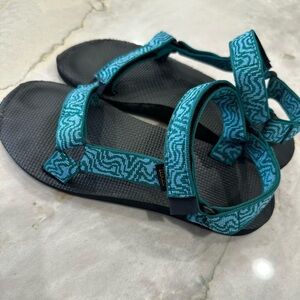 Teva Teal Patterned Strap Outdoor Sandals